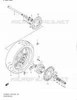 ACHTERWIEL (SFV650L1 E33) voor Suzuki GLADIUS 650 2011