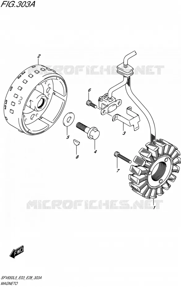 ONTSTEKING Suzuki MOTO 650 GLADIUS 2015  SFV650 L5 (E03,E28,E33)
