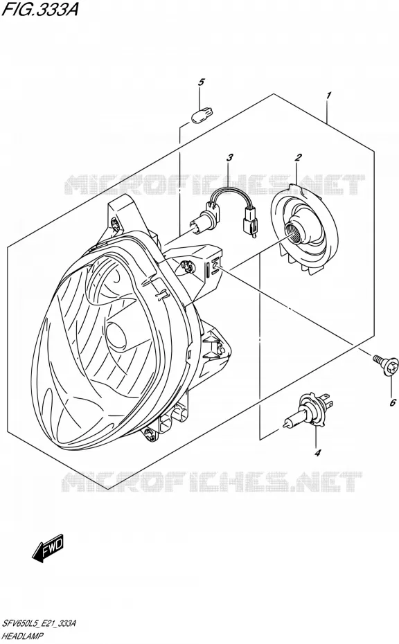 KOPLAMP Suzuki MOTO 650 GLADIUS 2015  SFV650UA L5 (E21)
