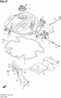 BENZINETANK voor Suzuki GLADIUS 650 2014
