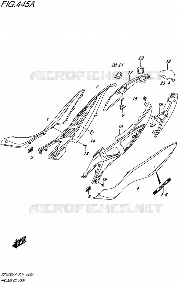 ACHTER KUIP Suzuki MOTO 650 GLADIUS 2015  SFV650U L5 (E21)
