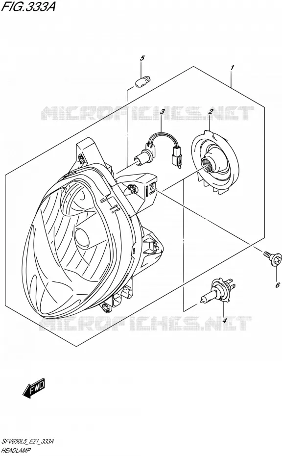 KOPLAMP Suzuki MOTO 650 GLADIUS 2015  SFV650U L5 (E21)