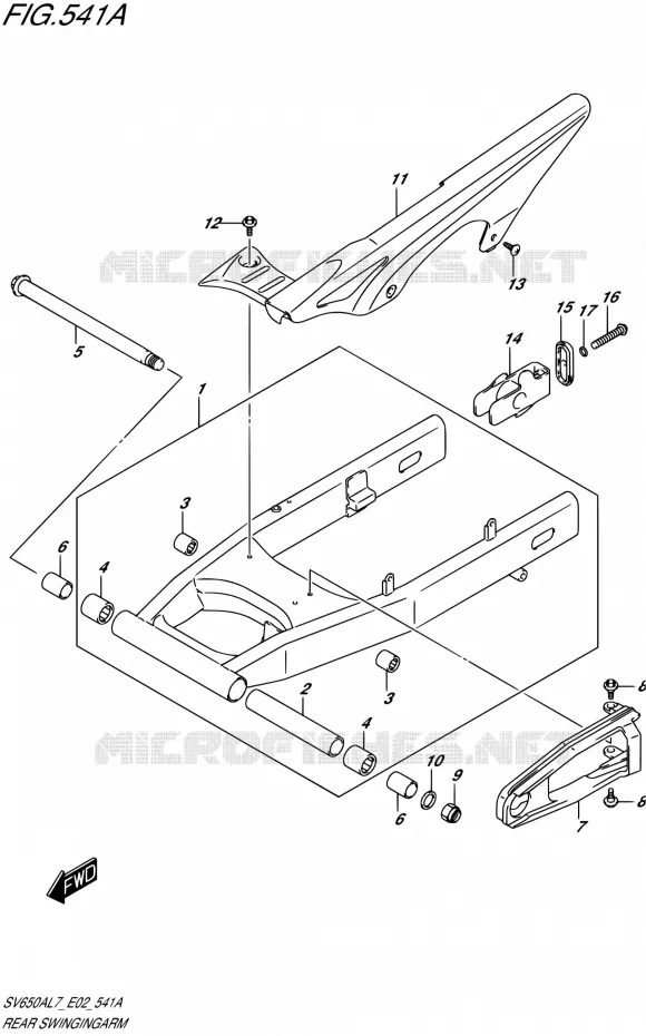 SWINGARM Suzuki MOTO 650 SV 2017  SV650A L7 (E02)