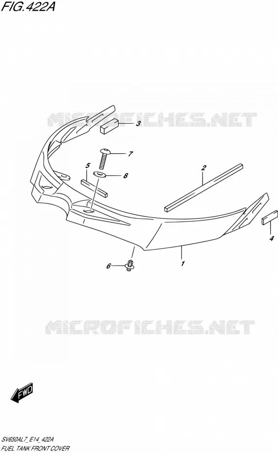FUEL TANK VOORKLEP Suzuki MOTO 650 SV 2017  SV650A L7 (E14)