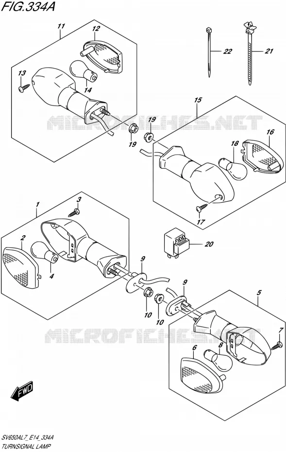 INDICATOREN Suzuki MOTO 650 SV 2017  SV650A L7 (E14)