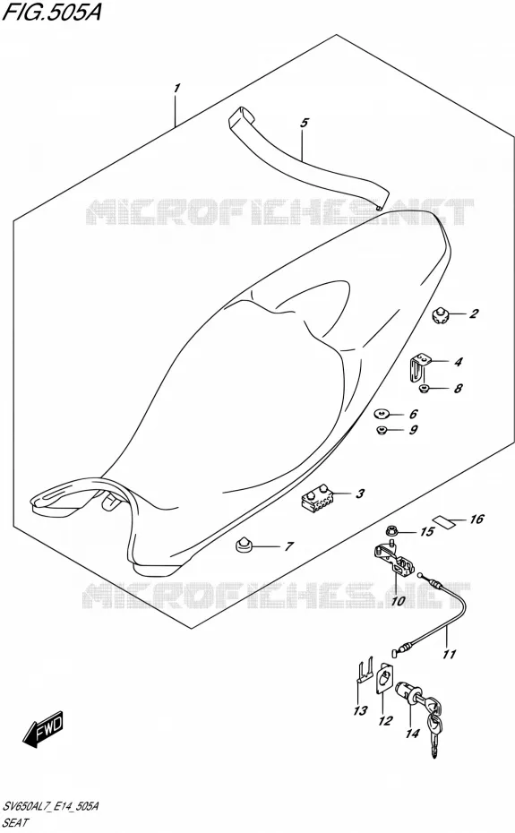 SEAT Suzuki MOTO 650 SV 2017  SV650A L7 (E14)