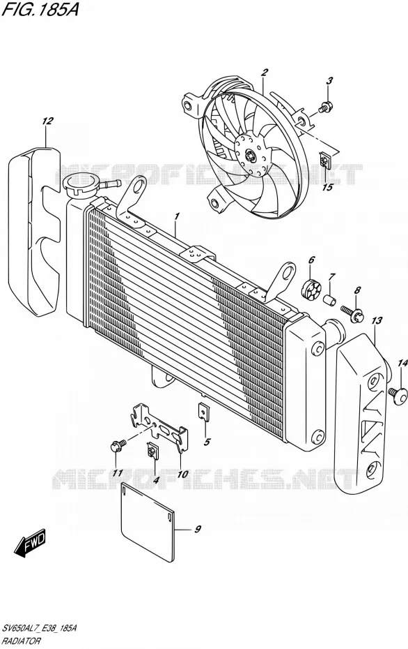 RADIATOR Suzuki MOTO 650 SV 2017  SV650A L7 (E38)