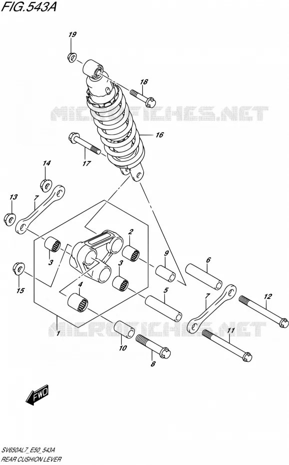 SCHOKBREKER AANEENSCHAKELING Suzuki MOTO 650 SV 2017  SV650A L7 (E50)