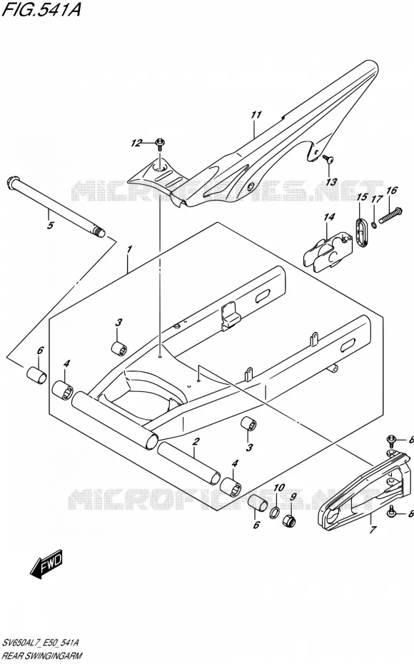 SWINGARM Suzuki MOTO 650 SV 2017  SV650A L7 (E50)