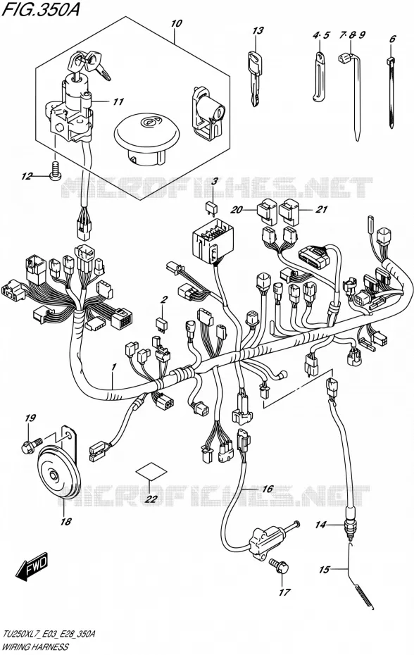 BEDRADING Suzuki MOTO 250 TU 2017  TU250X L7 (E03,E28)