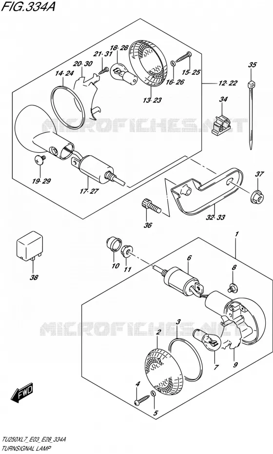 INDICATOREN Suzuki MOTO 250 TU 2017  TU250X L7 (E03,E28)