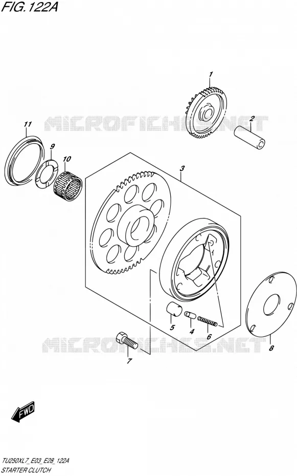 STARTMOTOR CLUTCH Suzuki MOTO 250 TU 2017  TU250X L7 (E03,E28)