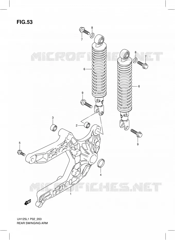 SWINGARM Suzuki SCOOTER 125 BURGMAN 2012  UH125G L1 (P19)