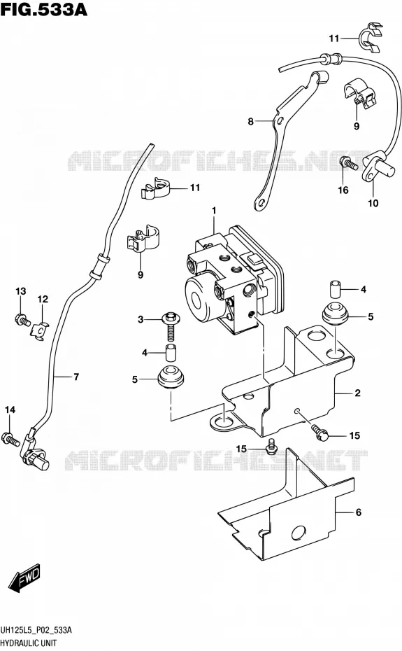 ABS (UH125AL5 P04) Suzuki SCOOTER 125 BURGMAN 2015  UH125 L5 (P19)