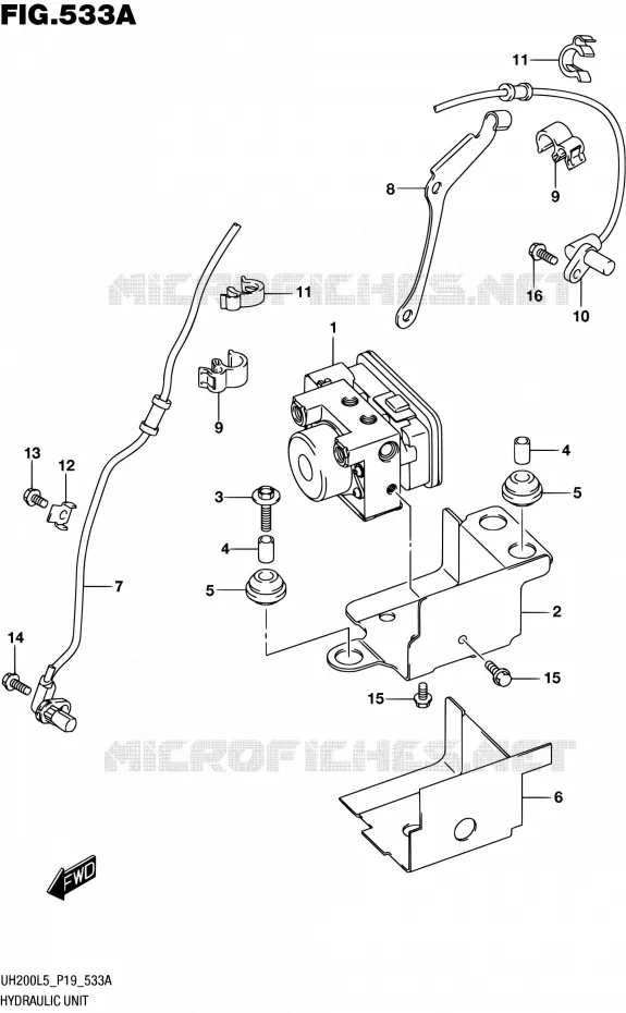 ABS (UH200AL5 P04) Suzuki SCOOTER 200 BURGMAN 2005  UH200A L5 (P19)