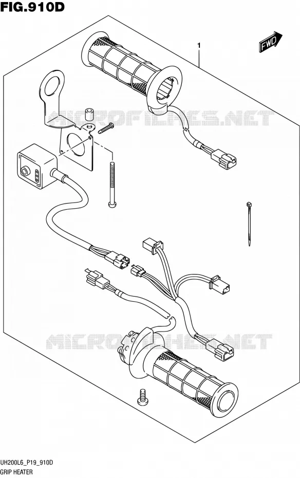 GRIP HEATER SET (OPTIONAL:UH200AL6 P19) Suzuki SCOOTER 200 BURGMAN 2016  UH200A L6 (P19)