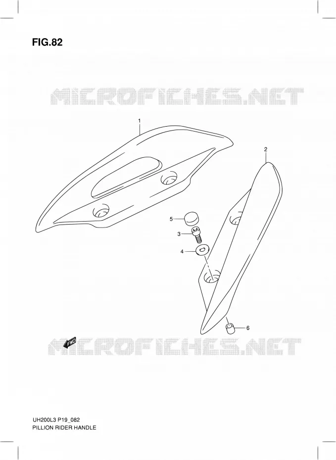 BACKREST (UH200ZRL3 P19) Suzuki SCOOTER 200 BURGMAN 2013  UH200 L3/UH200Z L3 (P19)