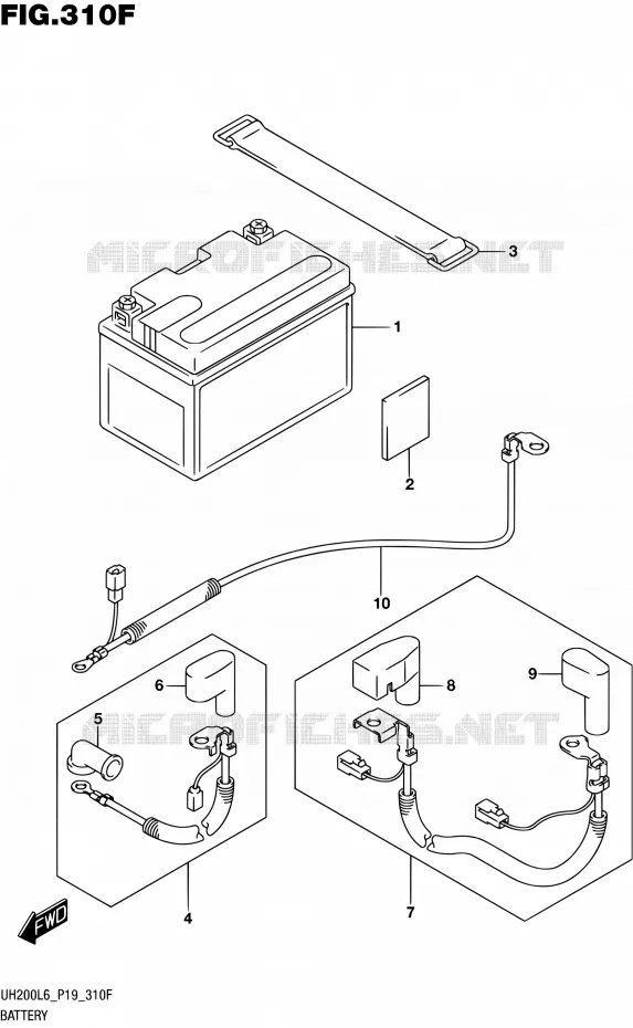 ACCU (UH200AL6 P53) Suzuki SCOOTER 200 BURGMAN 2016  UH200 L6 (P19)