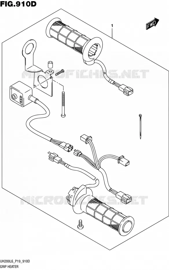 GRIP HEATER SET (OPTIONAL:UH200AL6 P19) Suzuki SCOOTER 200 BURGMAN 2016  UH200 L6 (P19)