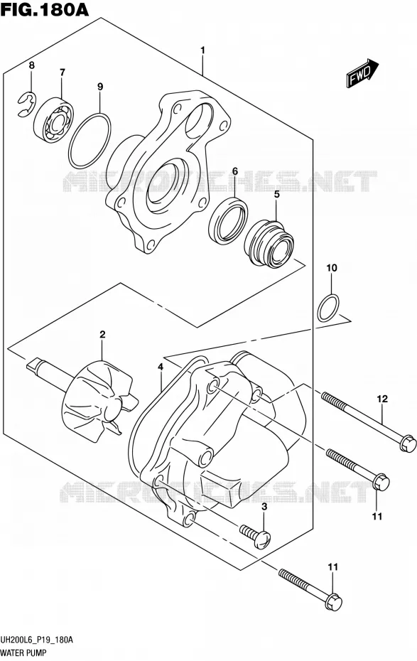 WATERPOMP Suzuki SCOOTER 200 BURGMAN 2016  UH200 L6 (P19)