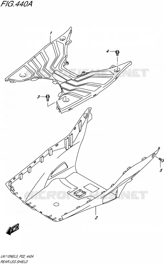FOOTREST Suzuki SCOOTER 110 ADDRESS 2015  UK110NE L5 (P19)