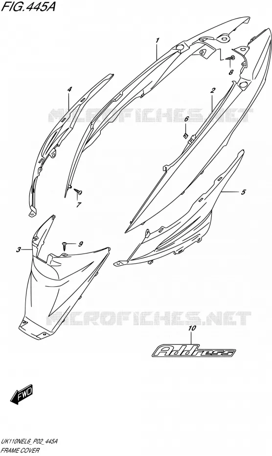 ACHTER KUIP Suzuki SCOOTER 110 ADDRESS 2016  UK110NE L6 (P02)
