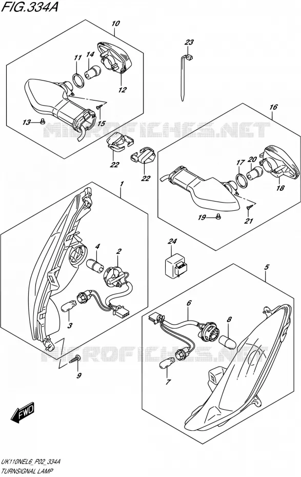 INDICATOREN Suzuki SCOOTER 110 ADDRESS 2016  UK110NE L6 (P02)