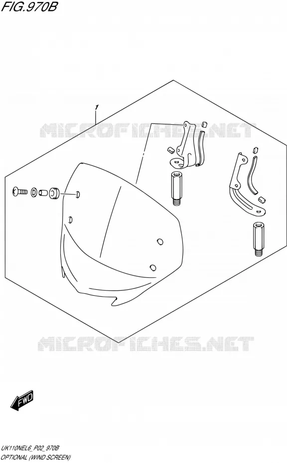 OPTIES (WIND SCREEN) Suzuki SCOOTER 110 ADDRESS 2016  UK110NE L6 (P02)