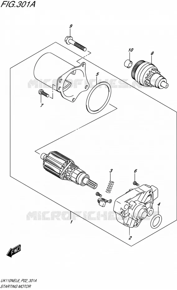 STARTMOTOR Suzuki SCOOTER 110 ADDRESS 2016  UK110NE L6 (P19)