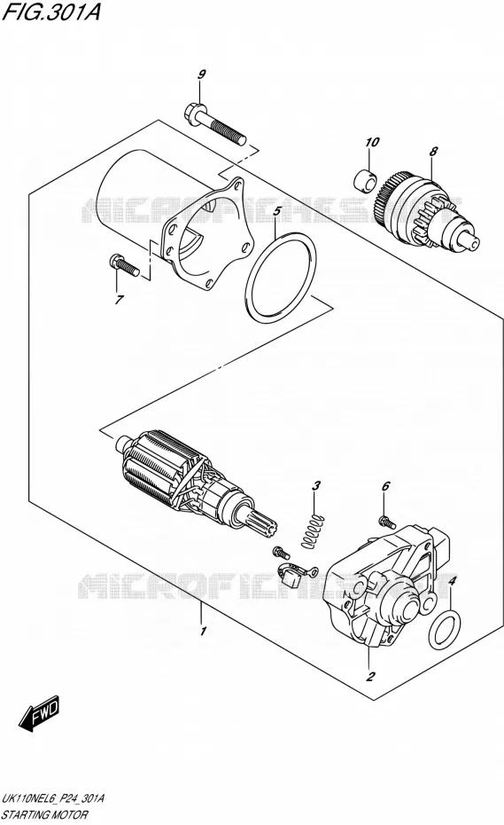 STARTMOTOR Suzuki SCOOTER 110 ADDRESS 2016  UK110NE L6 (P24)