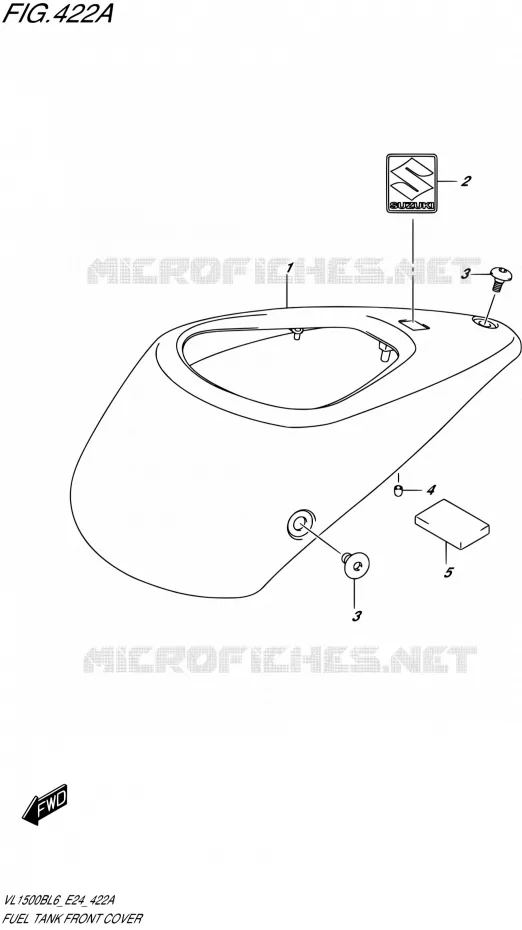 FUEL TANK VOORKLEP Suzuki MOTO 1500 INTRUDER 2016  VL1500B L6 (E24)