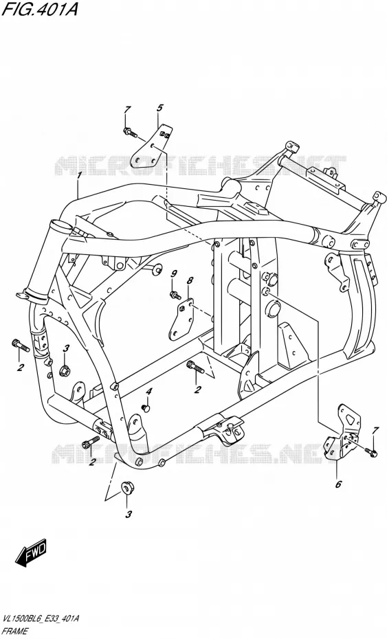 FRAME Suzuki MOTO 1500 BOULEVARD 2016  VL1500B L6 (E33)