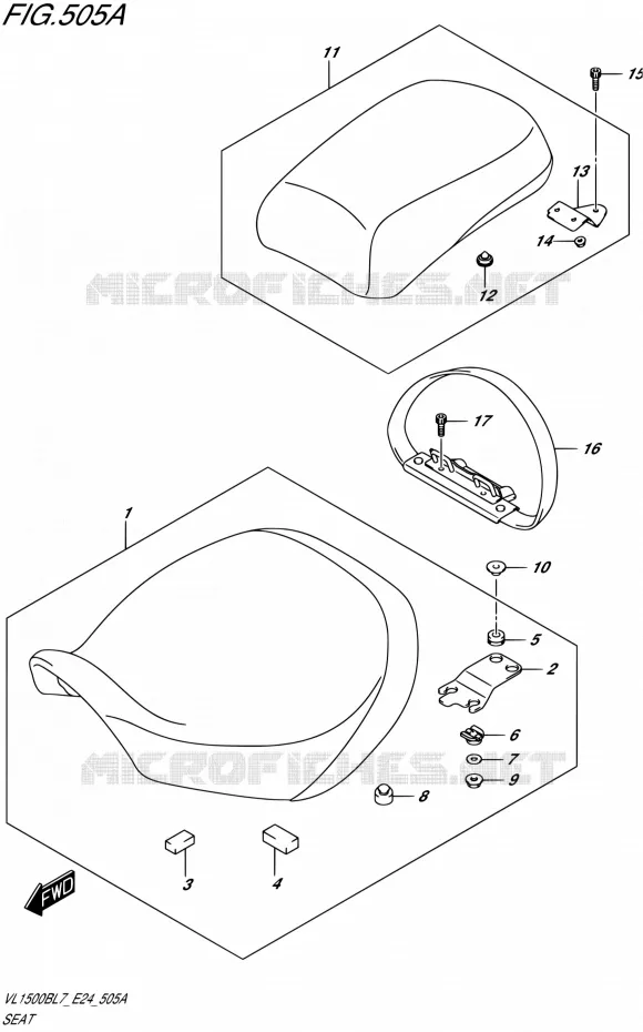 SEAT Suzuki MOTO 1500 BOULEVARD 2017  VL1500B L7 (E24)