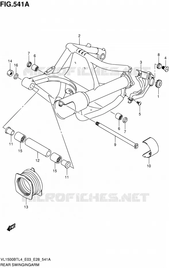 SWINGARM Suzuki MOTO 1500 INTRUDER 2014  VL1500BT L4 (E03,E28,E33)