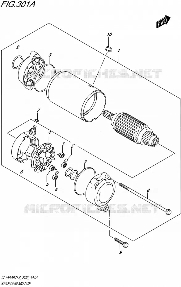 STARTMOTOR Suzuki MOTO 1500 INTRUDER 2016  VL1500BT L6 (E02)