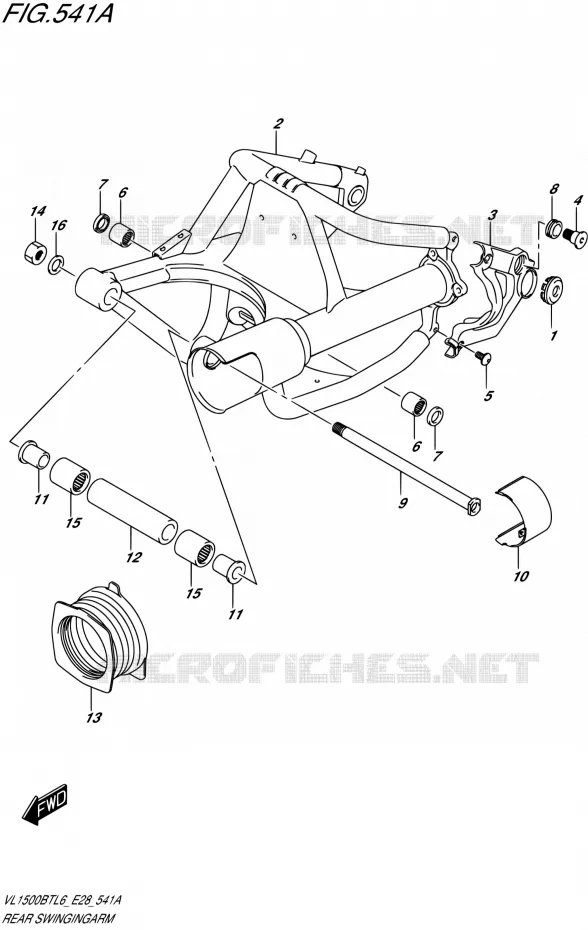 SWINGARM Suzuki MOTO 1500 BOULEVARD 2016  VL1500BT L6 (E28)