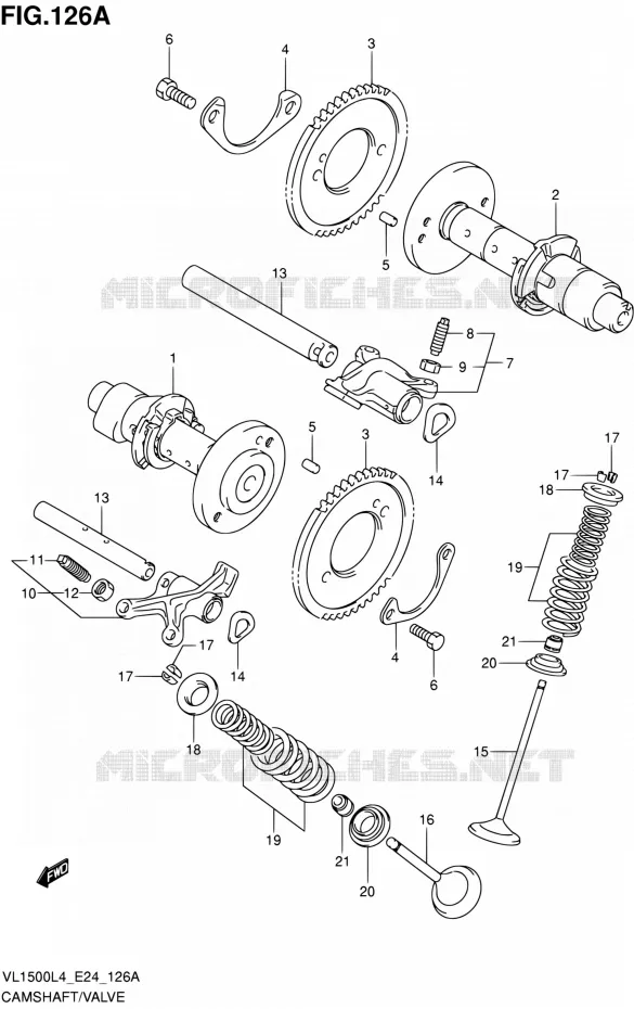 NOKKENAS - VALVES Suzuki MOTO 1500 INTRUDER 2014  VL1500 L4/VL1500B L4 (E24)