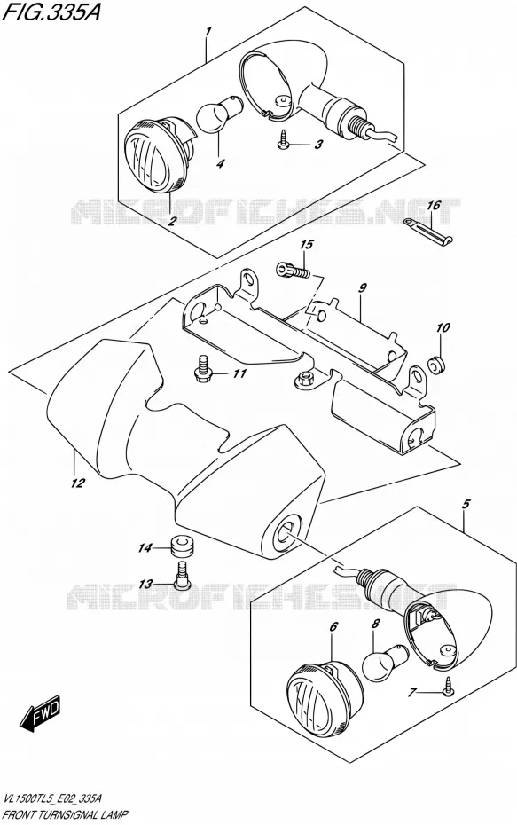 FRONT INDICATOREN Suzuki MOTO 1500 BOULEVARD 2015  VL1500T L5 (E19)