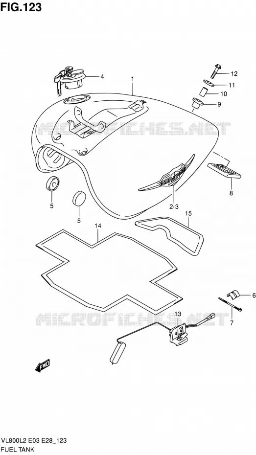 BENZINETANK (VL800CL2 E28) Suzuki MOTO 800 VOLUSIA 2012  VL800 L2/VL800T L2/VL800C L2