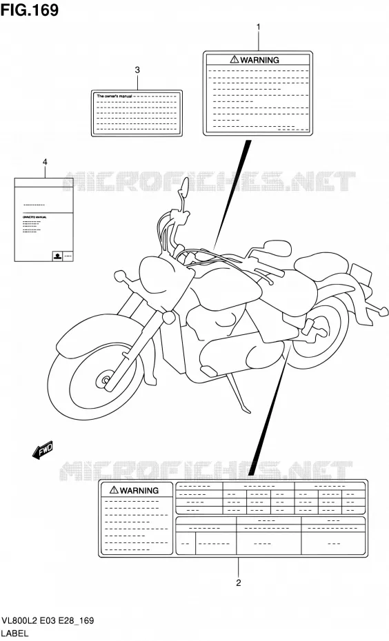 ETIKET (VL800TL2 E03) Suzuki MOTO 800 VOLUSIA 2012  VL800 L2/VL800T L2/VL800C L2