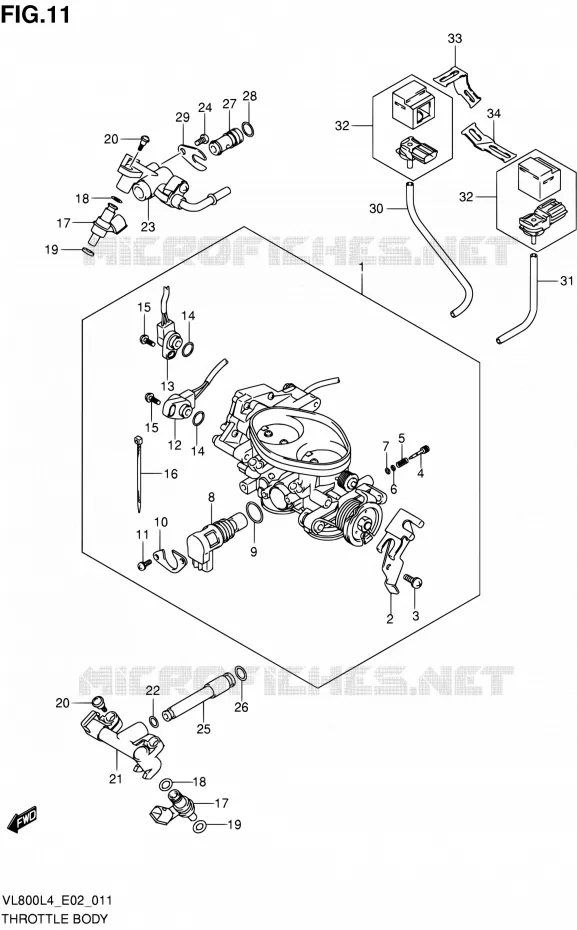 GASKLEPHUIS Suzuki MOTO 800 INTRUDER 2014  VL800 L4/VL800T L4 (E24)