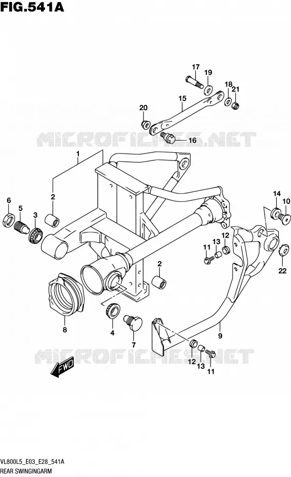 SWINGARM Suzuki MOTO 800 BOULEVARD 2015  VL800 L5/VL800T L5 (E03,E28)