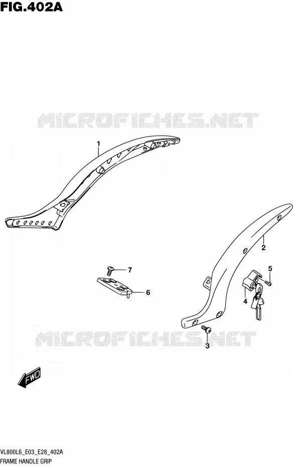 FRAME HANDGREEP Suzuki MOTO 800 BOULEVARD 2016  VL800 L6/VL800T L6 (E03,E28,E33)