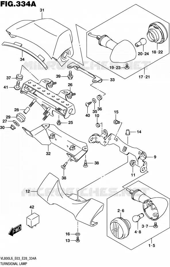 INDICATOREN (VL800L6 E03) Suzuki MOTO 800 BOULEVARD 2016  VL800 L6/VL800T L6 (E03,E28,E33)