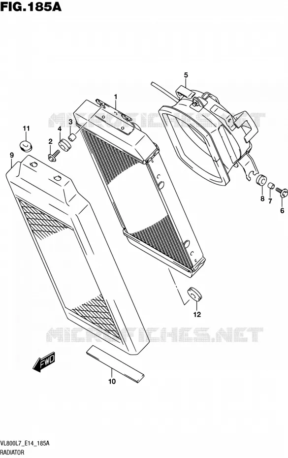 RADIATOR Suzuki MOTO 800 INTRUDER 2017  VL800 L7 (E14)