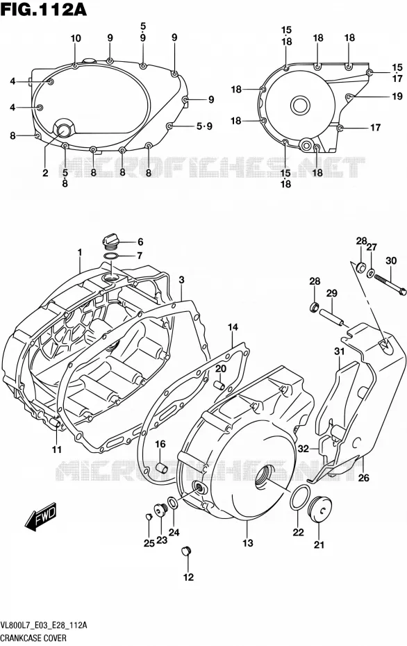 CASING (VL800L7 E03) Suzuki MOTO 800 BOULEVARD 2017  VL800 L7/VL800T L7 (E03,E28,E33)