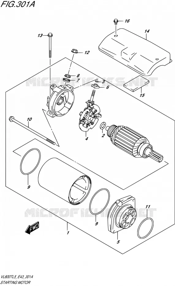 STARTMOTOR Suzuki MOTO 800 BOULEVARD 2015  VL800T L5 (E43)