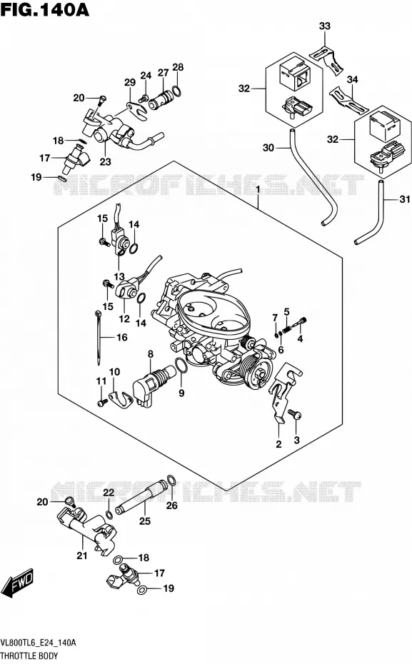 GASKLEPHUIS Suzuki MOTO 800 BOULEVARD 2016  VL800T L6 (E24)