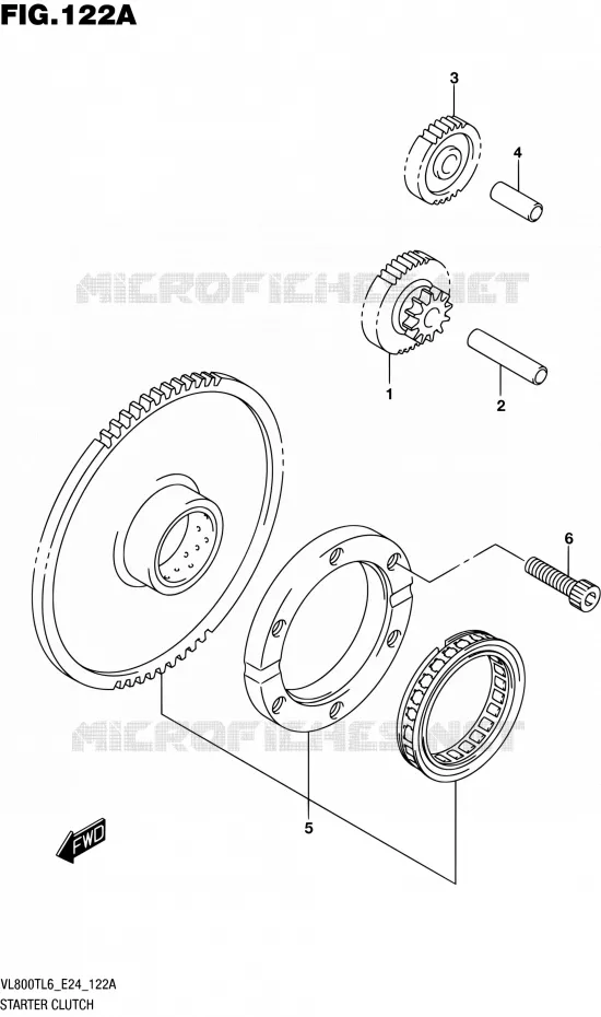 STARTMOTOR CLUTCH Suzuki MOTO 800 BOULEVARD 2016  VL800T L6 (E24)