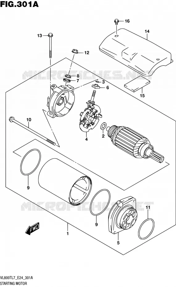 STARTMOTOR Suzuki MOTO 800 BOULEVARD 2017  VL800T L7 (E24)